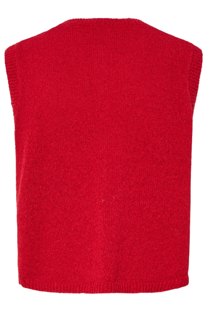 PCJESSIE SL O-NECK KNIT VEST BC 17159480 GOJI BERRY